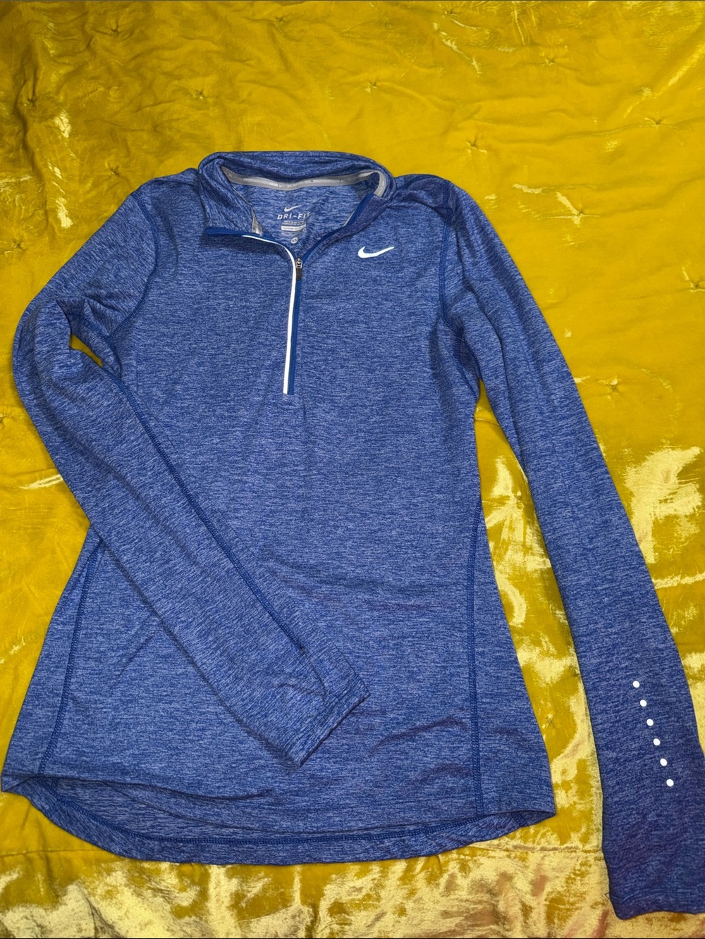 Nike Women's Blue Dri-FIT 1/4 Zip Pullover